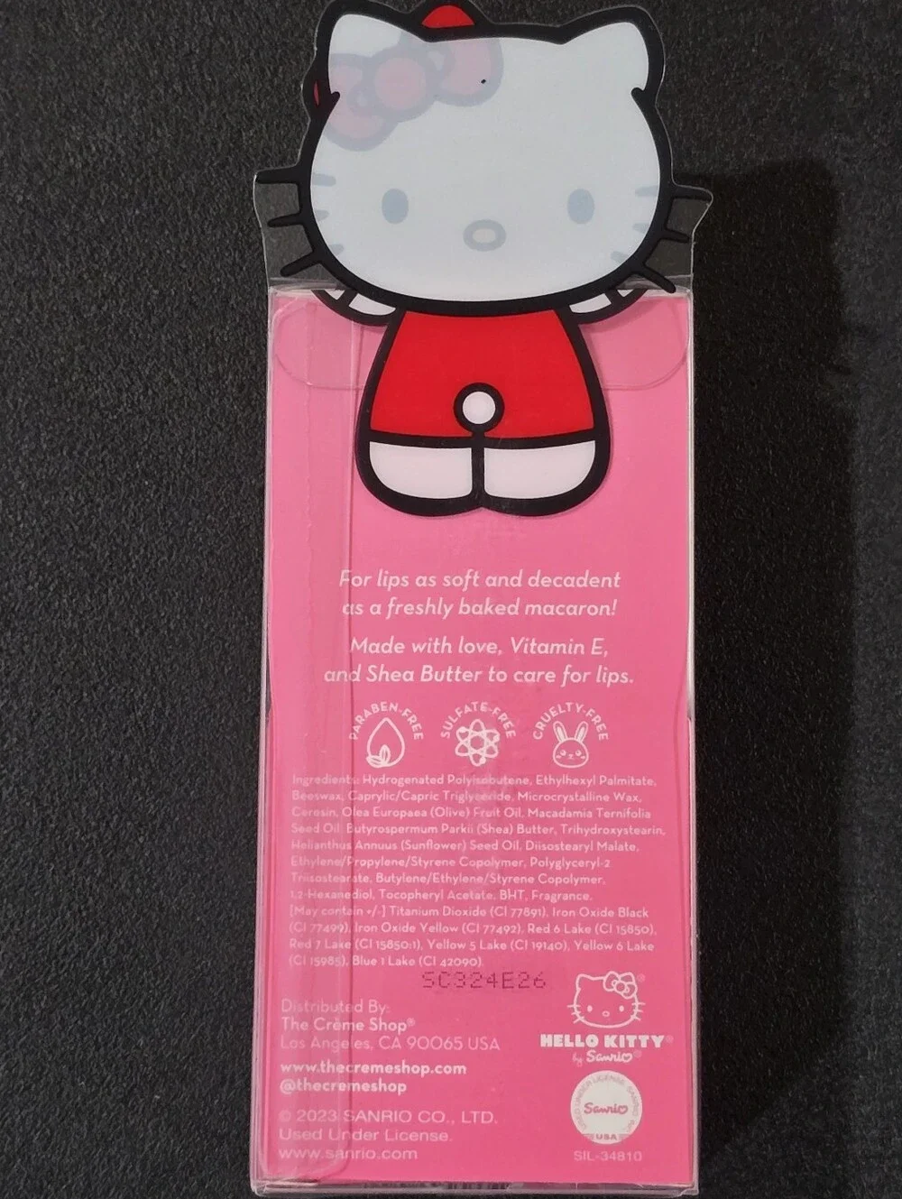 The Crème Shop x Hello Kitty Macaron Lip Balm Ltd Edition Vit E & Shea Butter